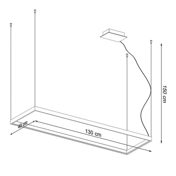 Lampa wisząca TUULA L, czarna, 50W LED, barwa neutralna 4000K, TH.169