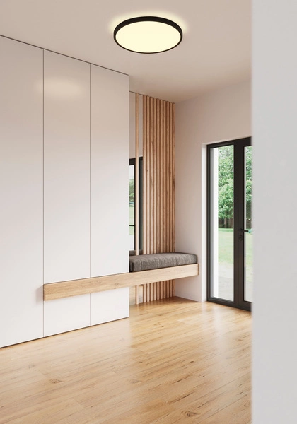 Lampa sufitowa OjaSmart LED 2700-6500K Biała zmienna (CCT) Plastik | Czarny