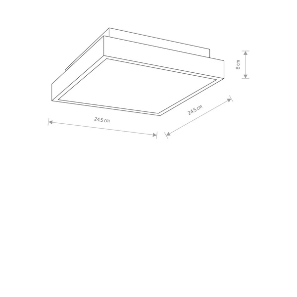 Plafon BASSA LED szer 24,5cm 9500