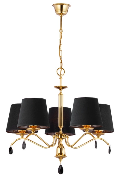 Klasyczny Żyrandol EGIDA wys. 80cm 5xE27 15W IP20 | Złoty