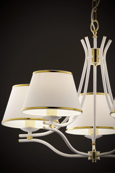 Klasyczny Żyrandol SAMBA wys. 83cm 5xE27 15W IP20 | biały