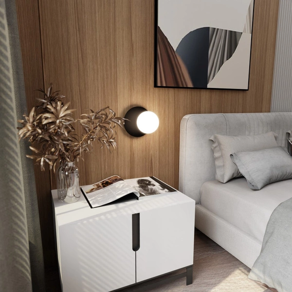 Kinkiet Emibig OSLO K1 Czarny/OPAL 1187/K1