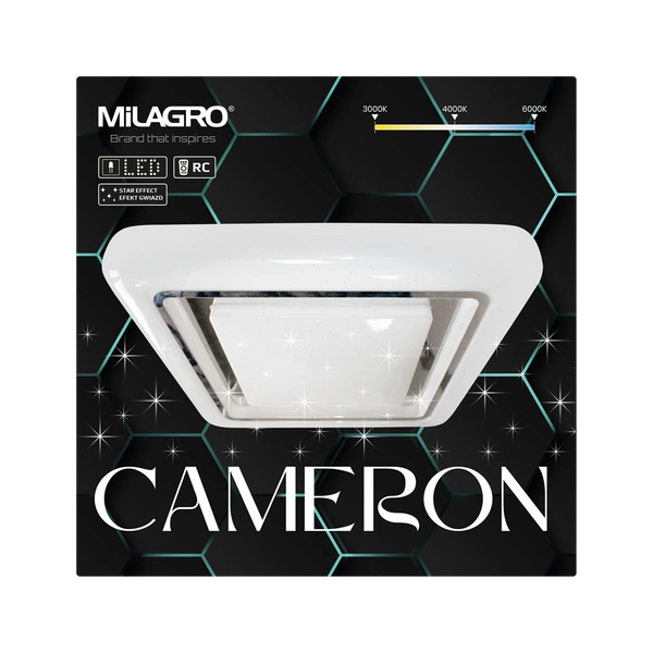 Plafon CAMERON, ML7938, biały/chrom, 38W LED