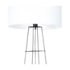 Lampa podłogowa Tiphany 1xE27 maks. 60W Czarny metal/czarny kabel PVC/biały klosz z tkaniny 8742104