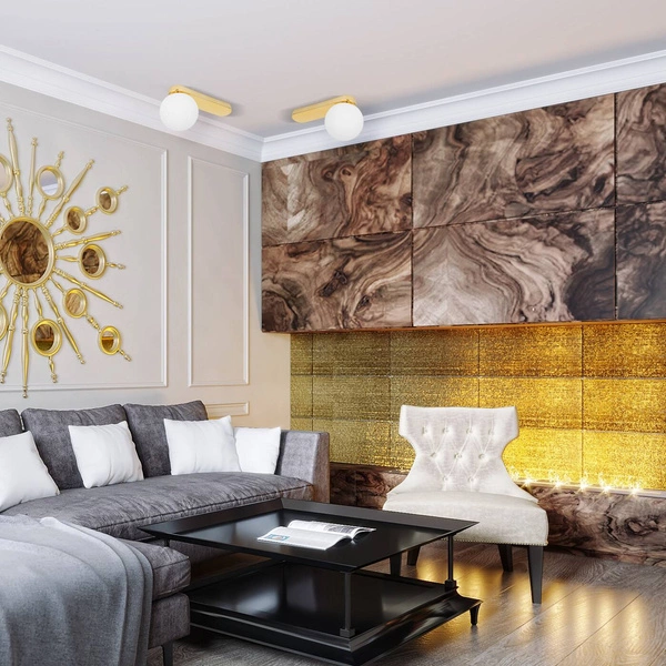 BIANCA GOLD LAMPA SUFITOWA 1 PŁ 4698