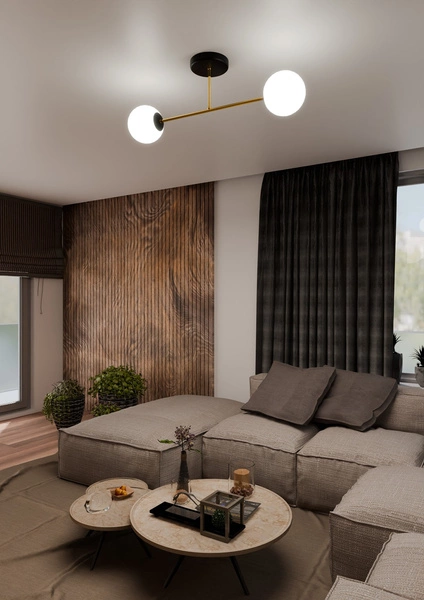 Lampa sufitowa Emibig MAGNUM 2 BL OPAL 1233/2