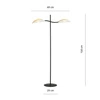 Lampa podłogowa Emibig LOTUS LP2 Biały/GOLD 1107/LP2