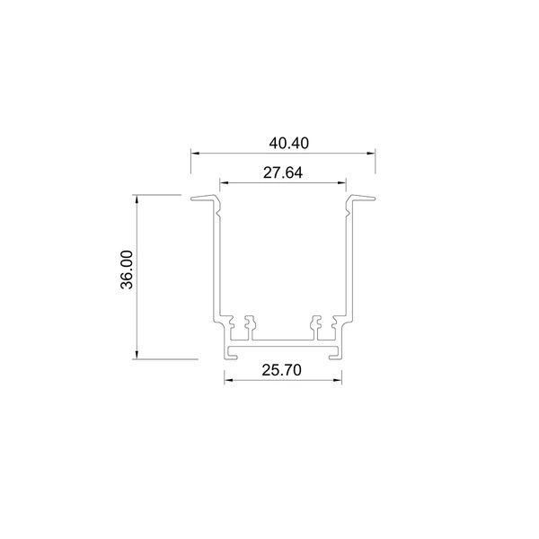 Szyna podtynkowa 2 m Magnetic Slim czarna