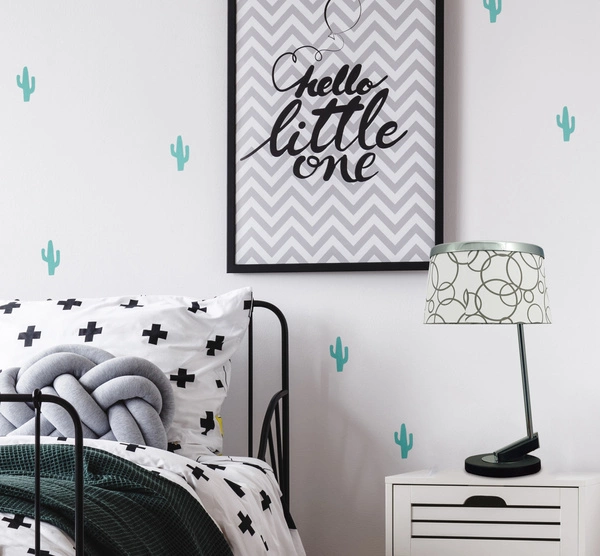 Lampa stołowa/nocna IMPRESJA 41-45372 chrom/czarny/biały 1x60W E27