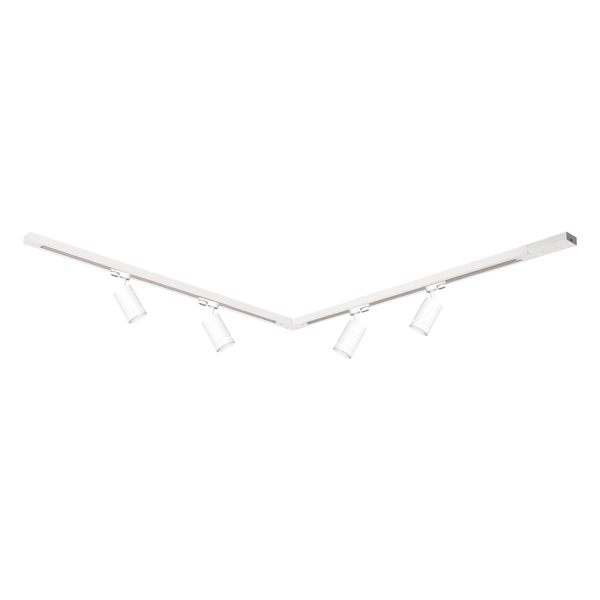 Zestaw Szynoprzewód 4xPipe Ring GU10 + Prowadnica 2x1m + Złączki - Biały