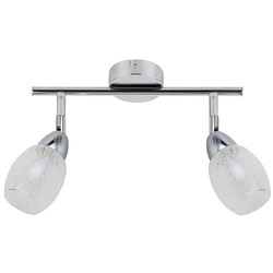 Lampa sufitowa RICO listwa 2x6W 2X6W LED SMD, główka okrągła 1E z przegubem KD SYSTEM, chrom/transparentny, 3000K, 92-67579