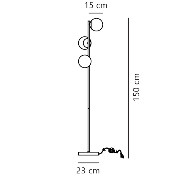 Lampa stojąca LILLY E14 25W Metal | Czarny