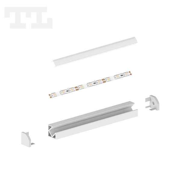 Profil LED P3-5 natynk 100cm szer. 20mm | do osłonek C21 | Czarny