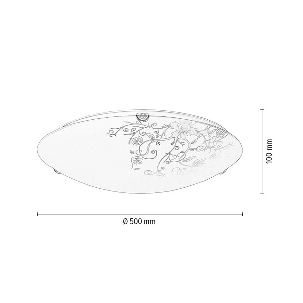 Lampa sufitowa California w zestawie 1xLED 2600lm 2700K 30W Chrom Metal/Biało-Przezroczyste Szkło 4255102