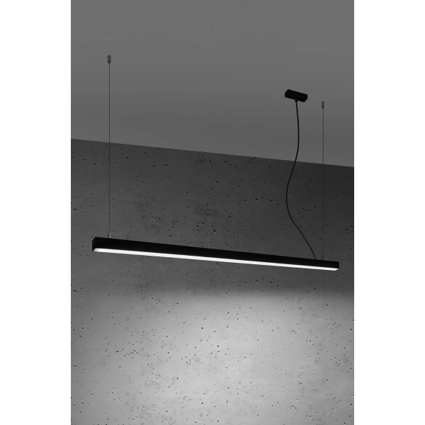 Lampa wisząca PINNE 1450 CZARNA 48W barwa neutralna 4000K TH.087