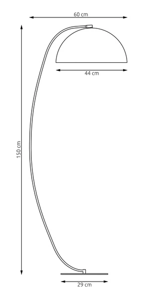 Lampa podłogowa Emibig ARCOS LP1 OR ORANGE 1469/LP1