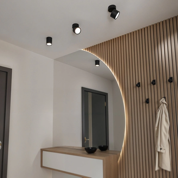 Spot-Oprawa oświetleniowa ruchoma GX53 PZE-9001 Czarna