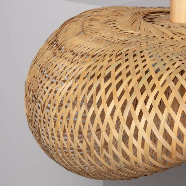 Lampa Wisząca Bambusa Kapelusz 60cm Boho Abruzzo Ponti E27