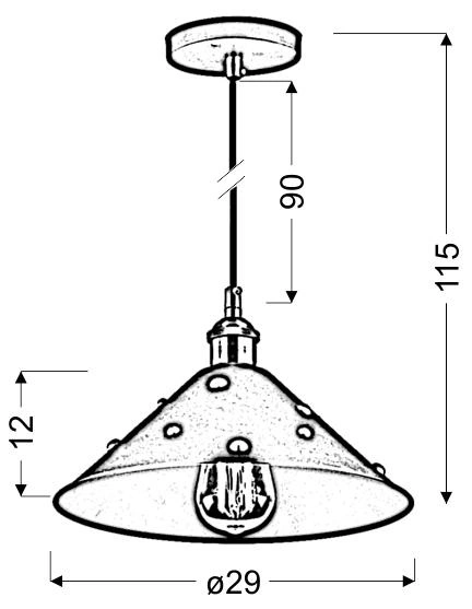 Lampa wisząca SCRIMI 31-58140 czarna 1x40W E27