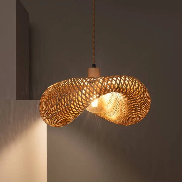 Lampa Wisząca Bambusa Kapelusz 60cm Boho Abruzzo Ponti E27