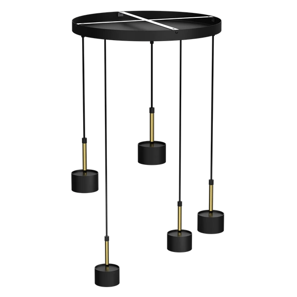 Lampa wisząca ARENA, MLP7763, czarny/złoty, 5x11W GX53