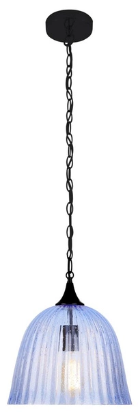 Lampa wisząca VASE 31-77738 klosz szklany niebieski 1x60W E27