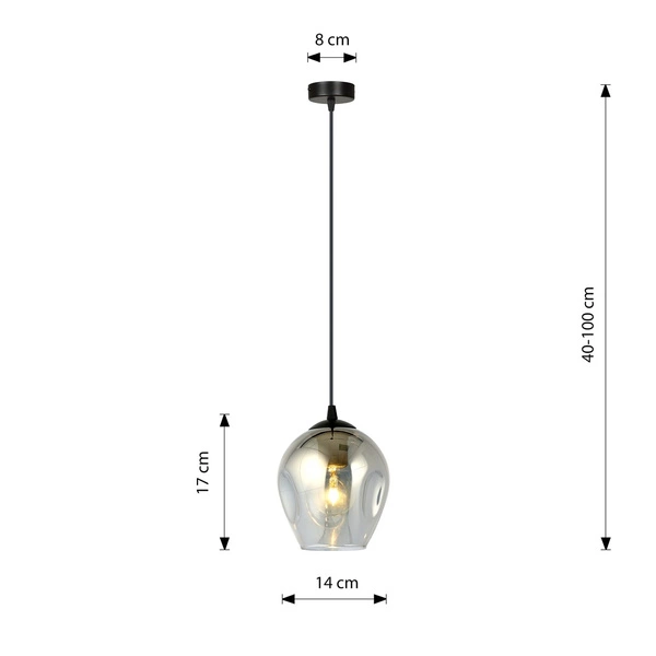 Lampa wisząca Emibig ISTAR 1 BL GRAFIT 680/1