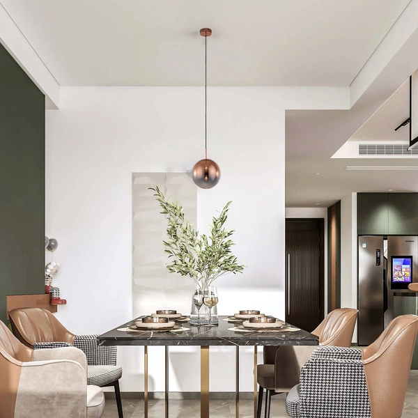 Lampa wisząca PALLA, mała, miedziana, 1x40W E14