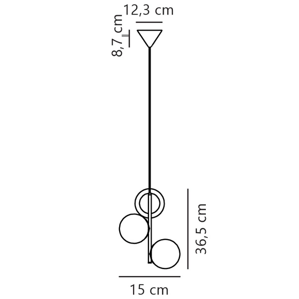 Lampa wisząca LILLY E14 40W Metal | Mosiądz