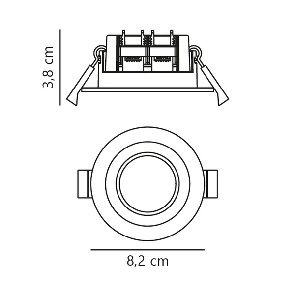 Oprawa wpuszczana CLYDE LED 2700K Biała ciepła Plastik | Biały