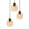 Lampa wisząca SOMBRA AMBER, MLP8372, czarny/bursztynowy, 3x60W E27