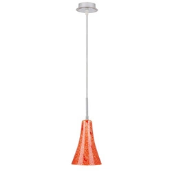 Lampa wisząca RUFI 31-14644 satyna nikiel/chrom/pomarańczowy 1x40W E14