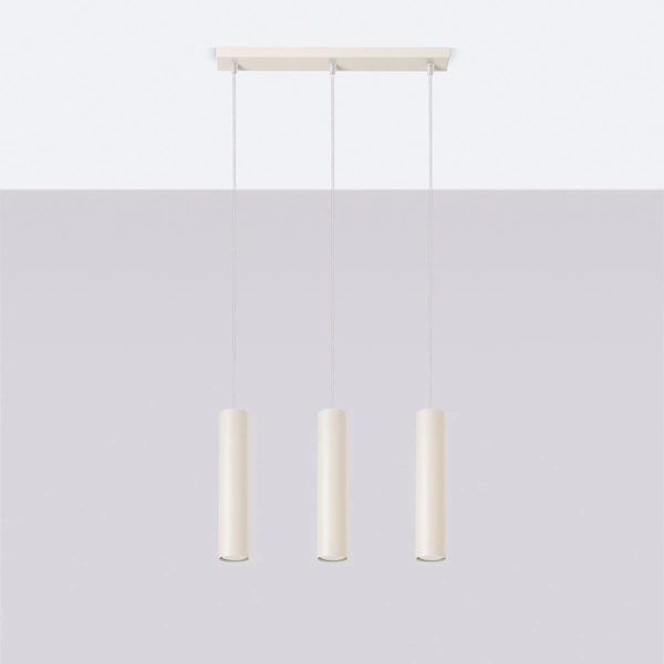 Lampa wisząca LAGOS 3L beżowa