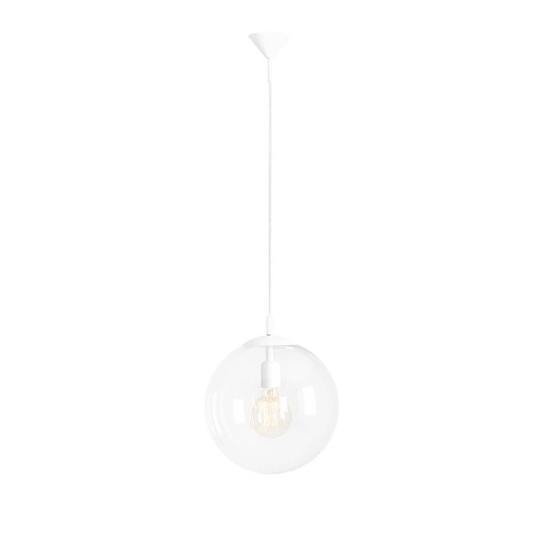 Aldex Lampa wisząca GLOBUS 562G, biały/transparentny, 1x60W E27