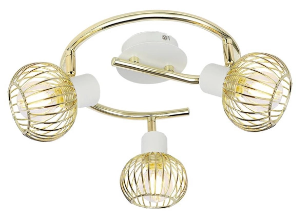 Nowoczesna lampa sufitowa OSLO spirala 98-61829 3xE14 biały/złoty