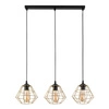 DIAMOND NEW BLACK/GOLD LAMPA WISZĄCA 3 PL LISTWA 4642