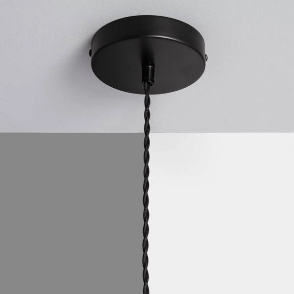 Lampa Wisząca z Czarnego Aksamitu 40cm Abruzzo Fonte E27
