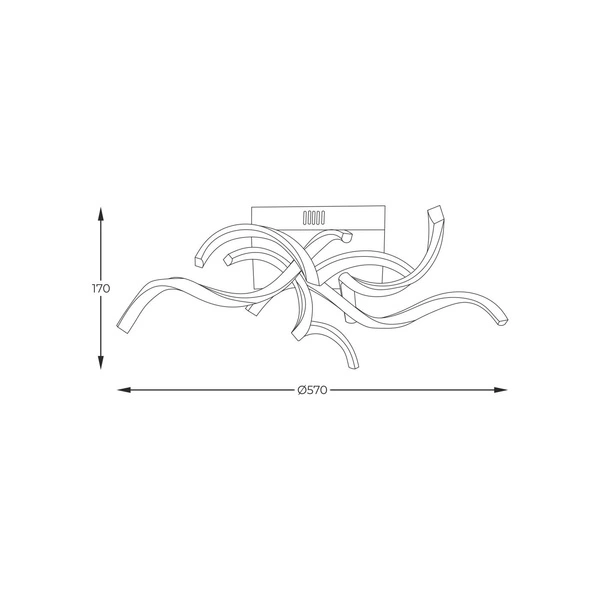 20031CL-BK STELO LAMPA SUFITOWA CZARNA/BLACK