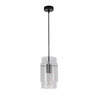 Lampa wisząca Savona 1, czarny/srebrny/transparentny, 1x40W E27