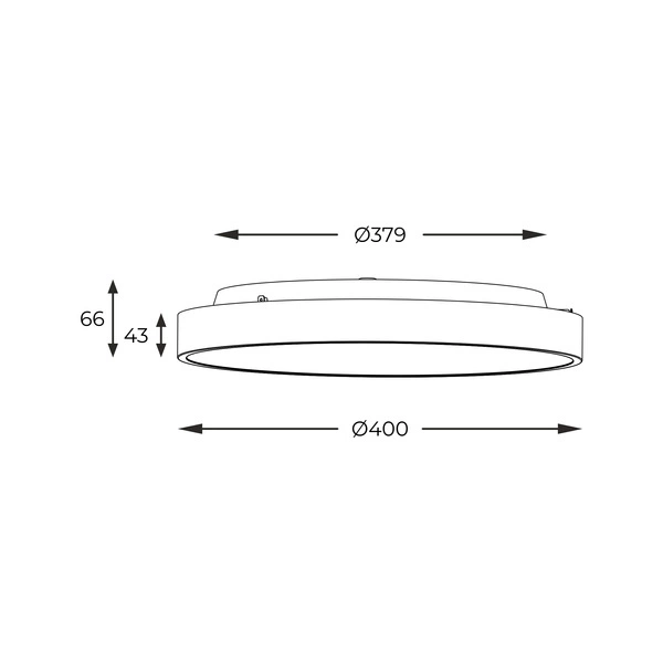 Lampa sufitowa plafon okrągły SIERRA LED 40W śr. 40cm | złoty