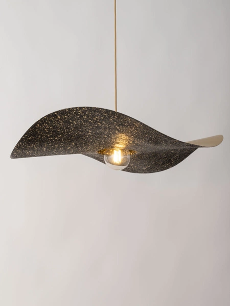 Designerska lampa wisząca KAPELLO L E27 60W śr. 76cm | złoty czarny