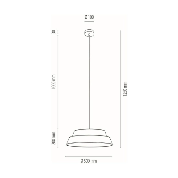 Lampa wisząca Preto Pepito 1xE27 Max.60W Czarny metal/Czarny kabel z tkaniny/Czarny klosz z tkaniny w pepitkę 150039104