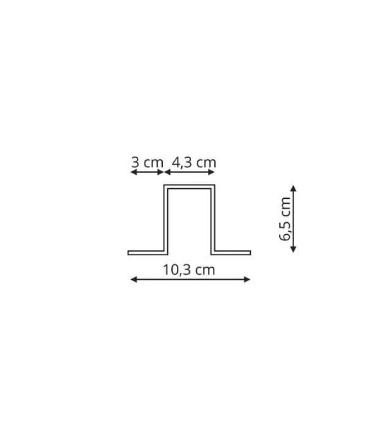 Uchwyt do montażu podtynkowego szyny MAGNETIC, LIGHT PRESTIGE - czarny
