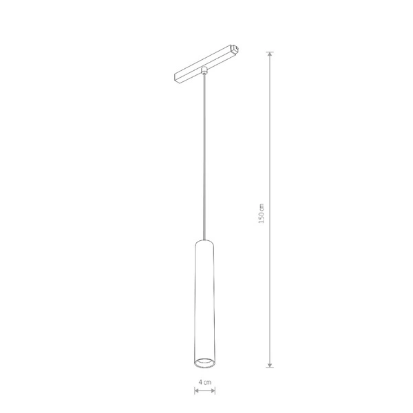 Lampa wisząca ROLLER LED śr. 4cm 9W 4000K do szynoprzewodów magnetycznych | czarny 10652