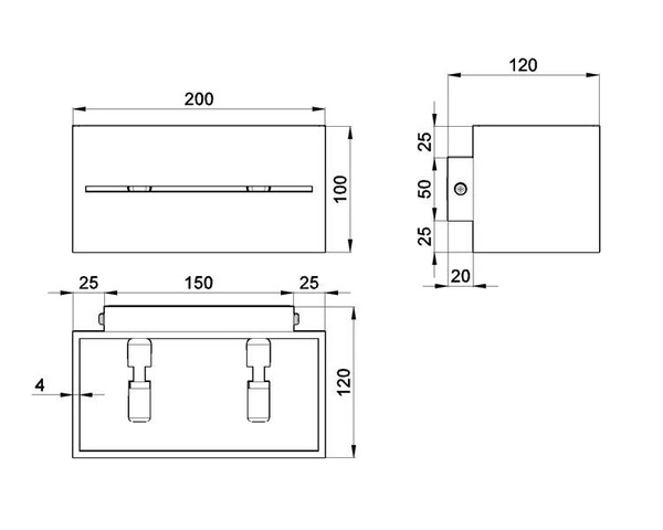 Kinkiet LOBO MAXI szary