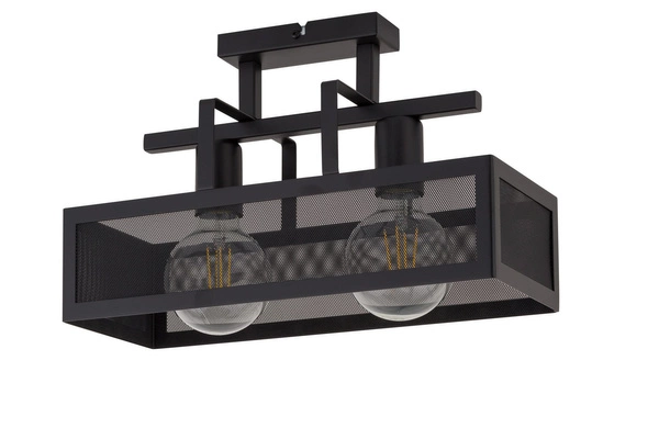 Lampa sufitowa siatka ALBERT 2 PLAFON czarny 32176