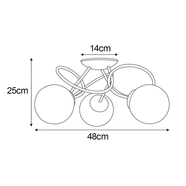 Lampa sufitowa K-5126 z serii FLORO