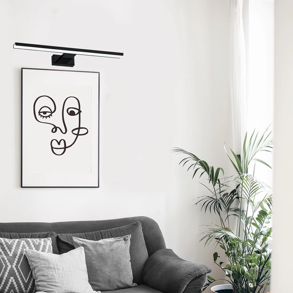 Kinkiet PINTO BLACK 12W LED 50cm | Czarny