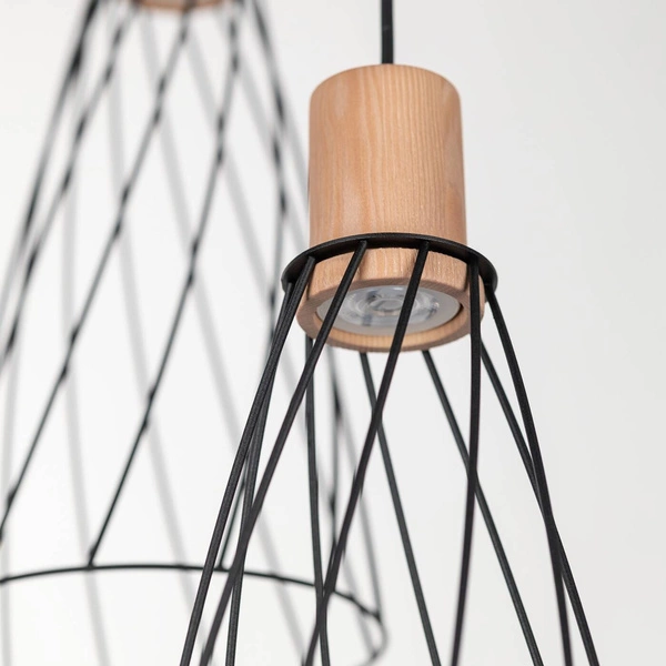 MODESTO WOOD SOSNA LAMPA WISZACA 3 KOŁO 10188
