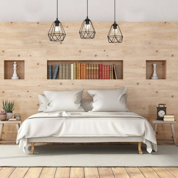 Lampa wisząca ACERO, MLP7888, czarny/brązowy, 3x60W E27